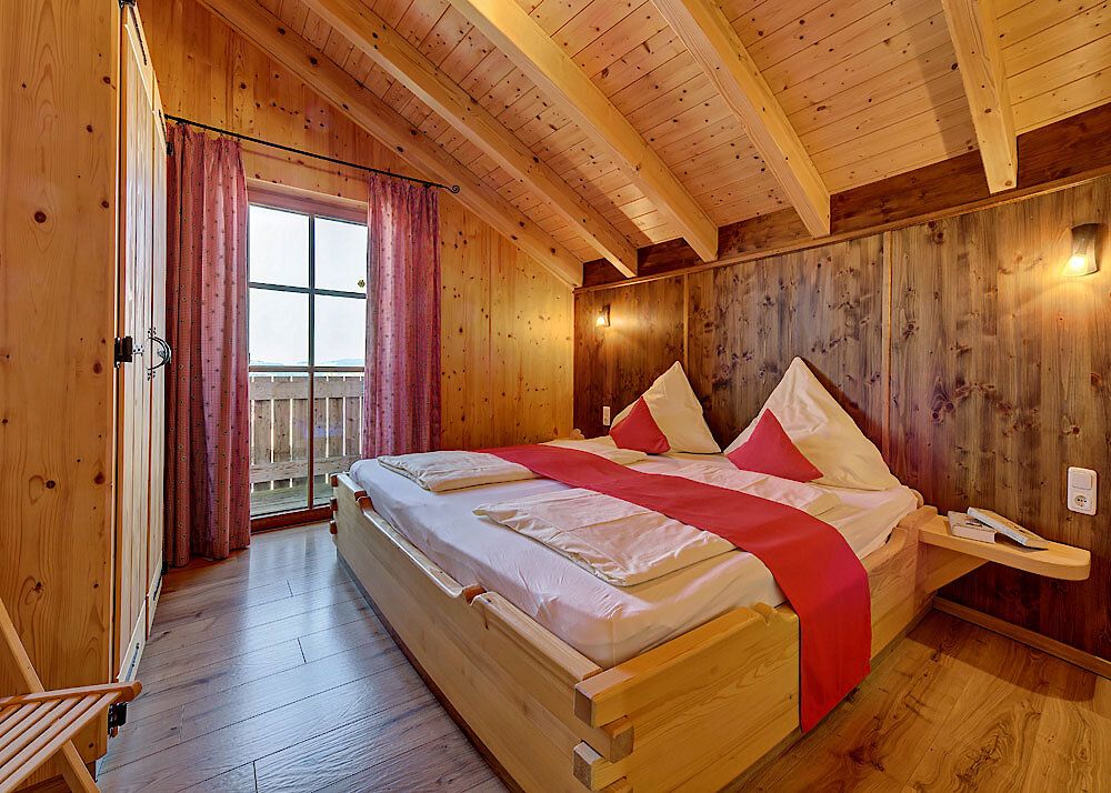 Schlafraum im Chalet Tom's Hütte